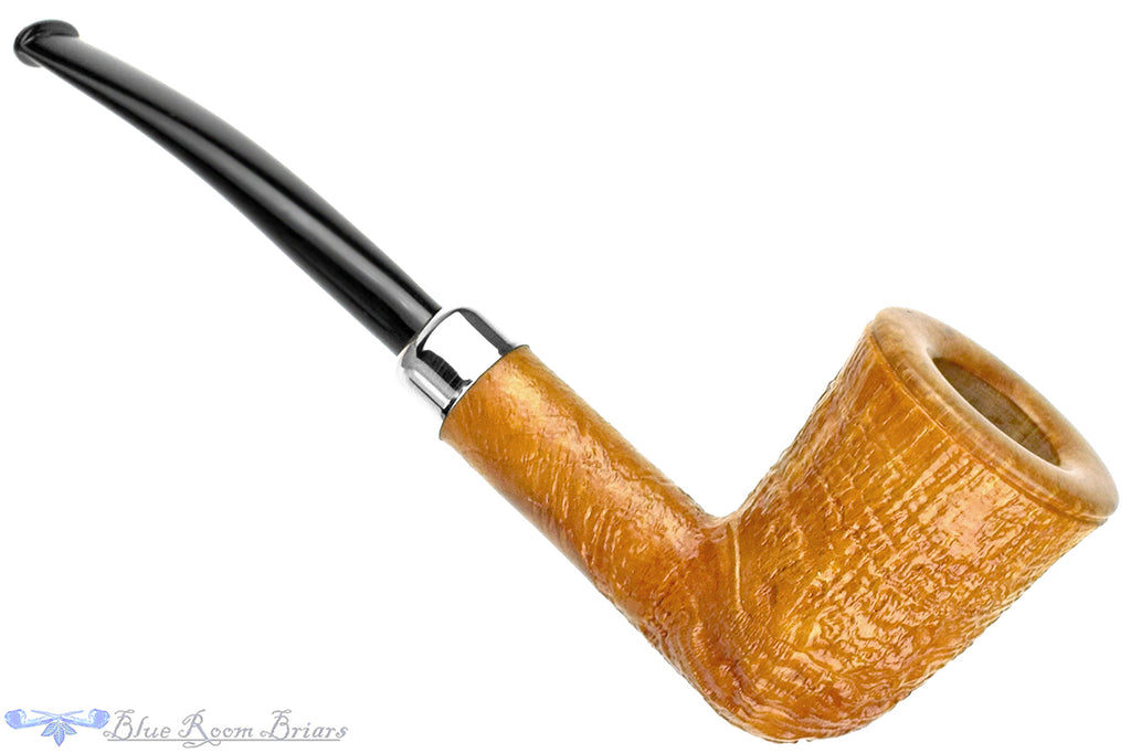 Blue Room Briars is proud to present this Todd Harris Pipe Bent Sandblast Dublin with Silver and Military Mount