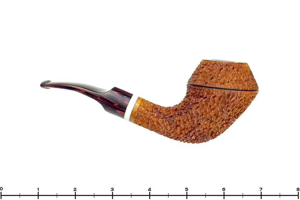 Blue Room Briars is proud to present this Dr. Bob Pipe Bent Rusticated Bulldog with Brindle and Acrylic