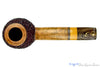 Blue Room Briars is proud to present this Dr. Bob Pipe Partial Rusticated Hawkbill and Saucer with Brindle and Ebonite