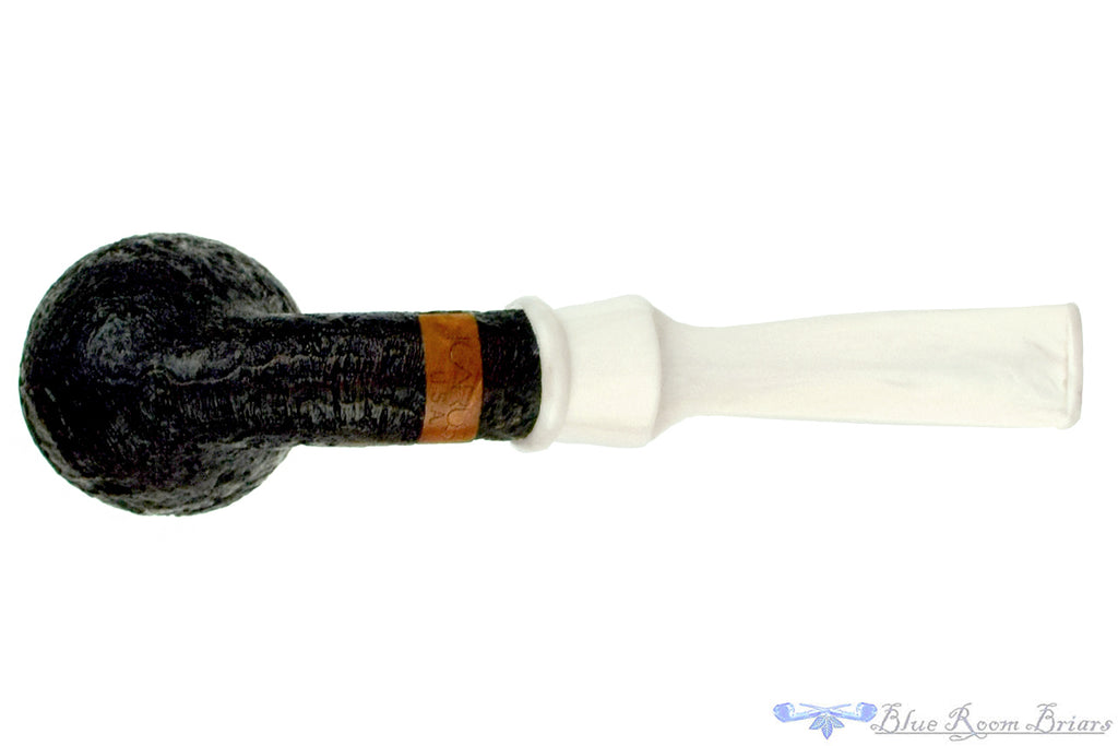 Blue Room Briar is proud to present this BriarWorks Icarus Bent Sandblast Tall Egg with Acrylic Estate Pipe