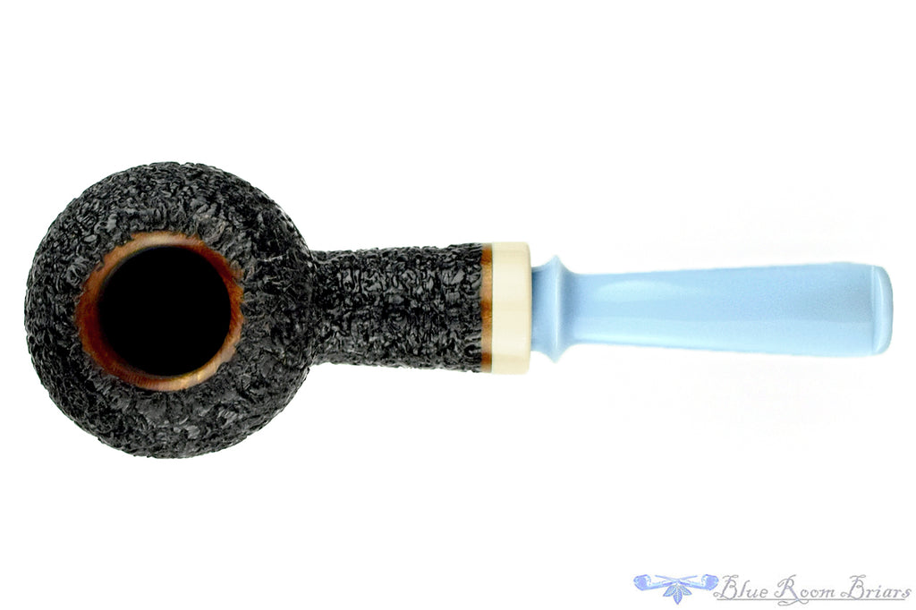 Blue Room Briars is proud to present this Neal Monier Bent Rusticated Strawberry with Ivorite Estate Pipe