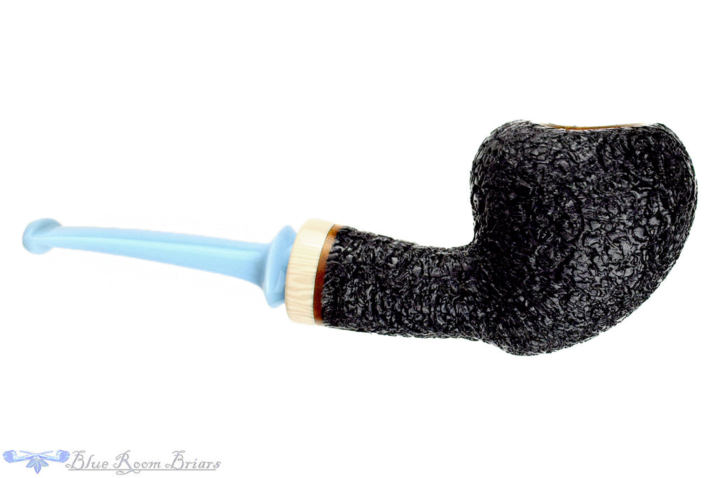 Blue Room Briars is proud to present this Neal Monier Bent Rusticated Strawberry with Ivorite Estate Pipe