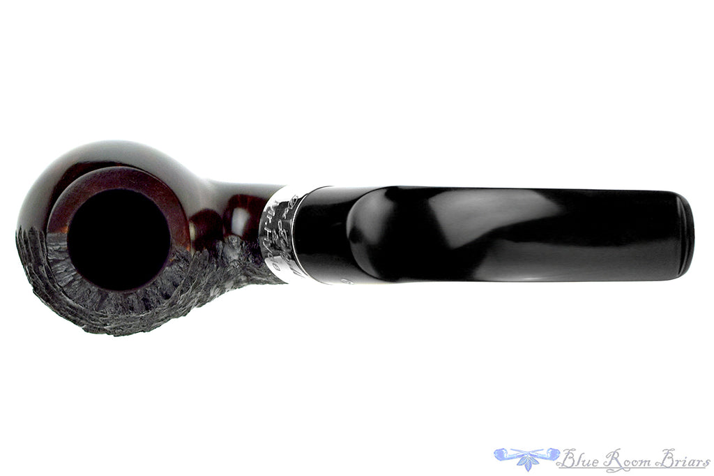 Peterson Dr. Jekyll and Mr. Hyde XL02 Bent Partial Rusticated Apple with Nickel Estate Pipe