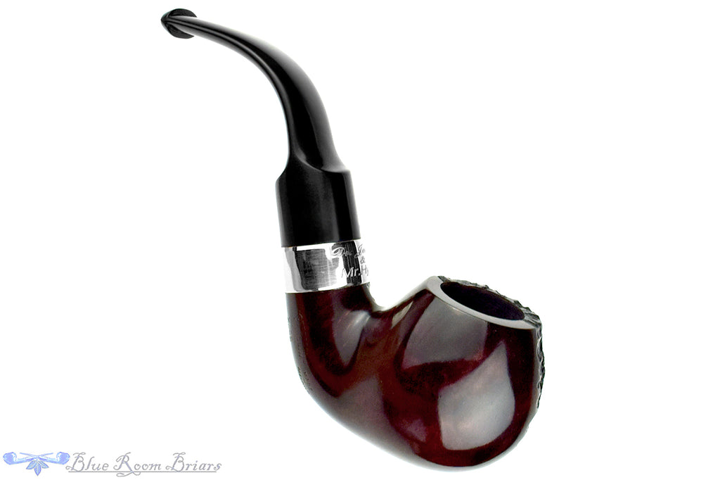 Peterson Dr. Jekyll and Mr. Hyde XL02 Bent Partial Rusticated Apple with Nickel Estate Pipe