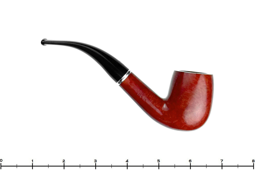 Blue Room Briars is proud to present this Savinelli Arcobaleno 606 KS Bent Billiard (6mm Filter) with Nickel Estate Pipe