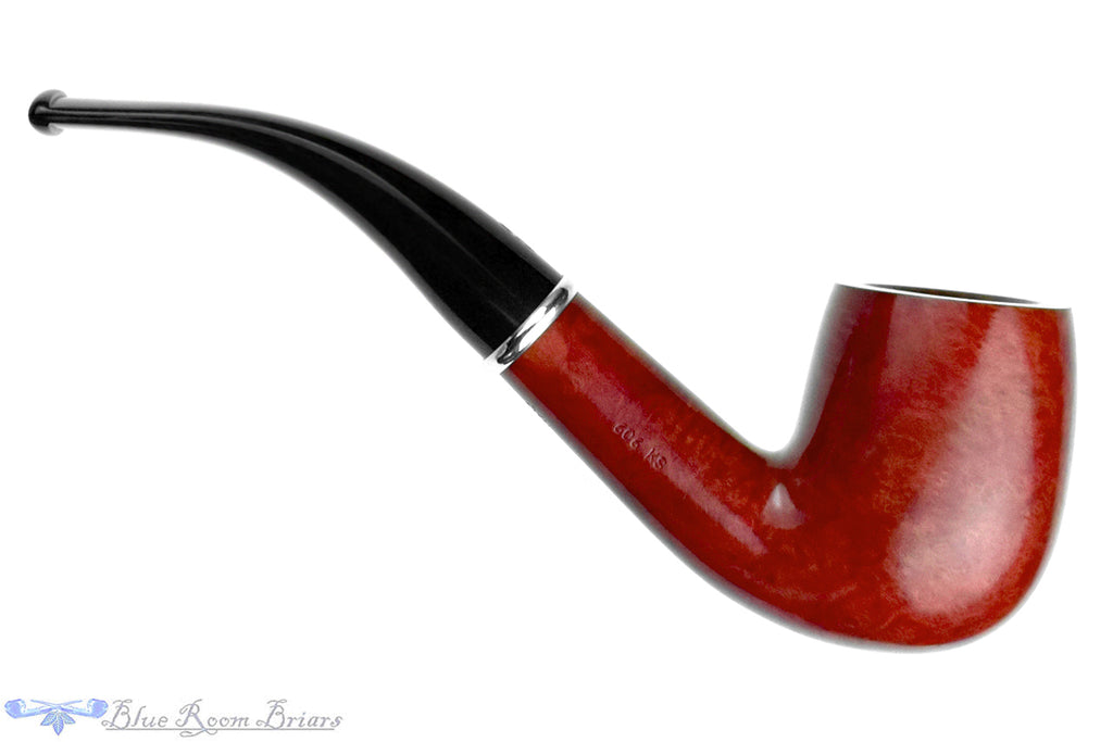 Blue Room Briars is proud to present this Savinelli Arcobaleno 606 KS Bent Billiard (6mm Filter) with Nickel Estate Pipe