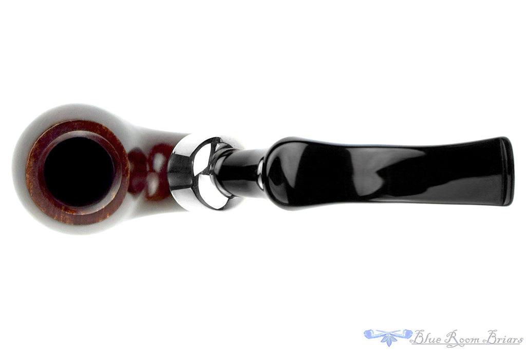 Peterson System Standard 304 Bent Billiard Sitter with Nickel and Fishtail Estate Pipe