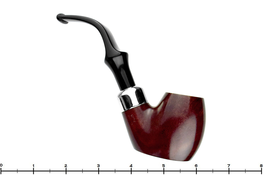 Peterson System Standard 304 Bent Billiard Sitter with Nickel and Fishtail Estate Pipe