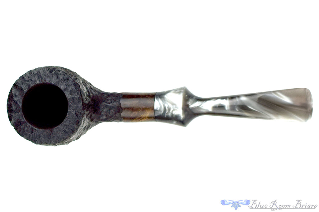 Blue Room Briars is proud to present this S&R Bent Carved Pot (2024 Make) Estate Pipe