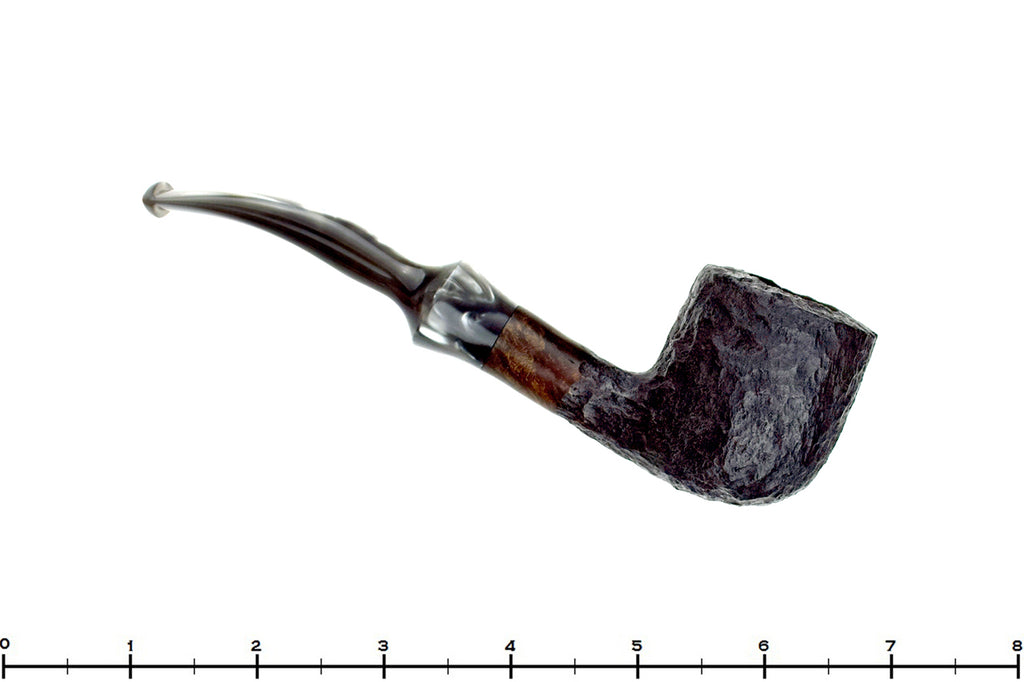 Blue Room Briars is proud to present this S&R Bent Carved Pot (2024 Make) Estate Pipe