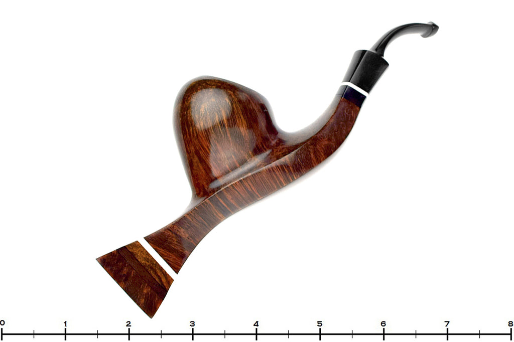 Blue Room Briars is proud to present this HS Studio Standing Ramses with Ebony and Ivorite UNSMOKED Estate Pipe