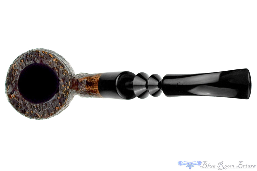 Blue Room Briars is proud to present this Ben Wade Hand Model 100 Bent Sandblast Freehand with Plateau and Ebonite Ferrule Estate Pipe