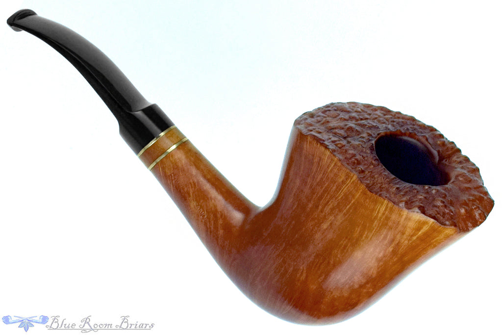 Blue Room Briar is proud to present this Gasparini Briar 1912 Handmade Fan Dublin with Plateau, Brass and Briar Estate Pipe with BRB Replacement Stem