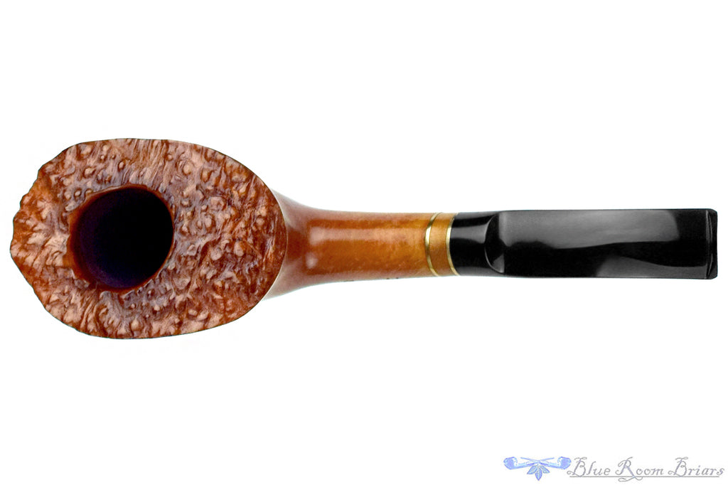 Blue Room Briar is proud to present this Gasparini Briar 1912 Handmade Fan Dublin with Plateau, Brass and Briar Estate Pipe with BRB Replacement Stem