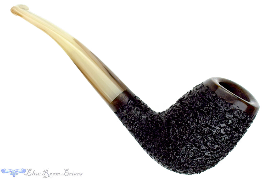 Blue Room Briars is proud to present this Moretti 554 Bent Rusticated Egg Estate Pipe
