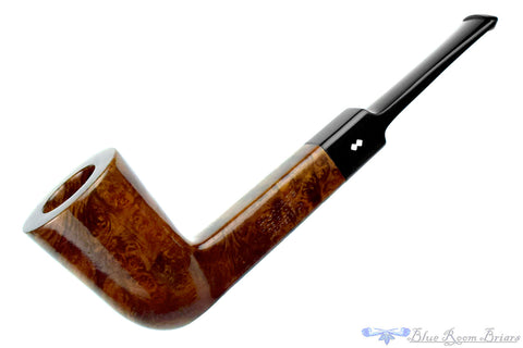 Savinelli Lolita 03 Bent Rusticated Pear (6mm Filter) with Oval Shank and Brass Estate Pipe