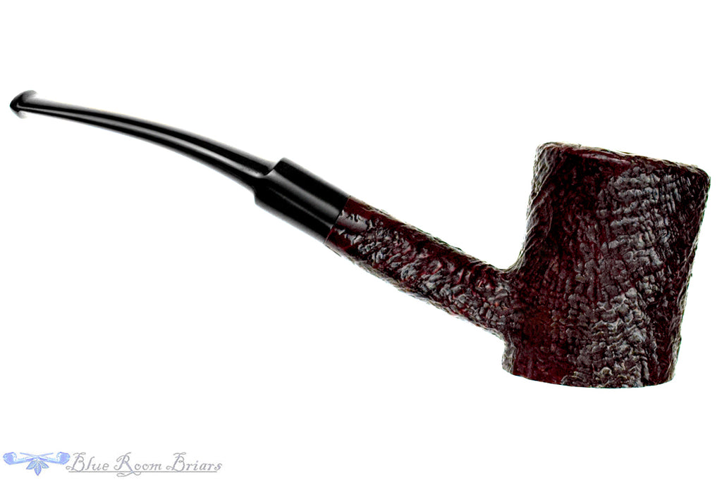 Fischer Sandblast Bent Poker with Oval Shank Sitter Estate Pipe