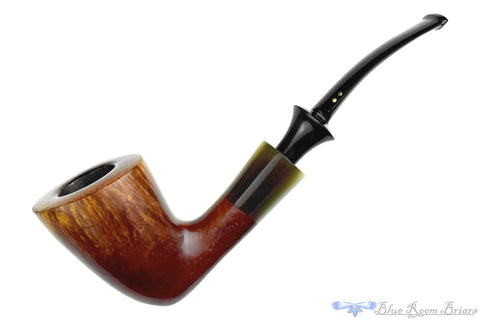 Brigham 9 3-Dot Partial Carved Lovat Sitter (Rock Maple Filter) Estate Pipe