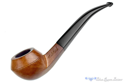Savinelli Lolita 03 Bent Rusticated Pear (6mm Filter) with Oval Shank and Brass Estate Pipe