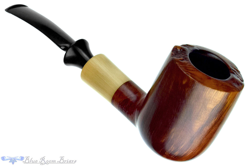 Blue Room Briar is proud to present this Savinelli Nonpareil 9111 Bent Billiard with Horn Estate Pipe