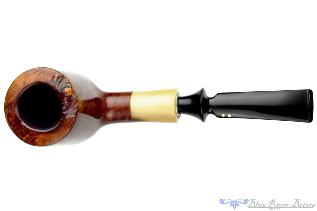 Blue Room Briar is proud to present this Savinelli Nonpareil 9111 Bent Billiard with Horn Estate Pipe