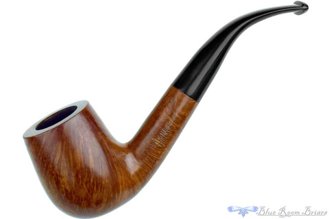 Savinelli Lolita 03 Bent Rusticated Pear (6mm Filter) with Oval Shank and Brass Estate Pipe