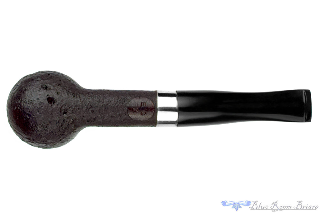 Blue Room Briars is proud to present this Elijah Cole Sandblast Billiard with Nickel UNSMOKED Estate Pipe