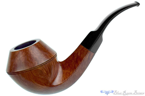 Savinelli Lolita 03 Bent Rusticated Pear (6mm Filter) with Oval Shank and Brass Estate Pipe