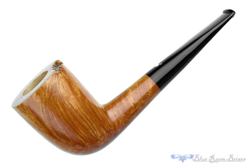 Savinelli Lolita 03 Bent Rusticated Pear (6mm Filter) with Oval Shank and Brass Estate Pipe