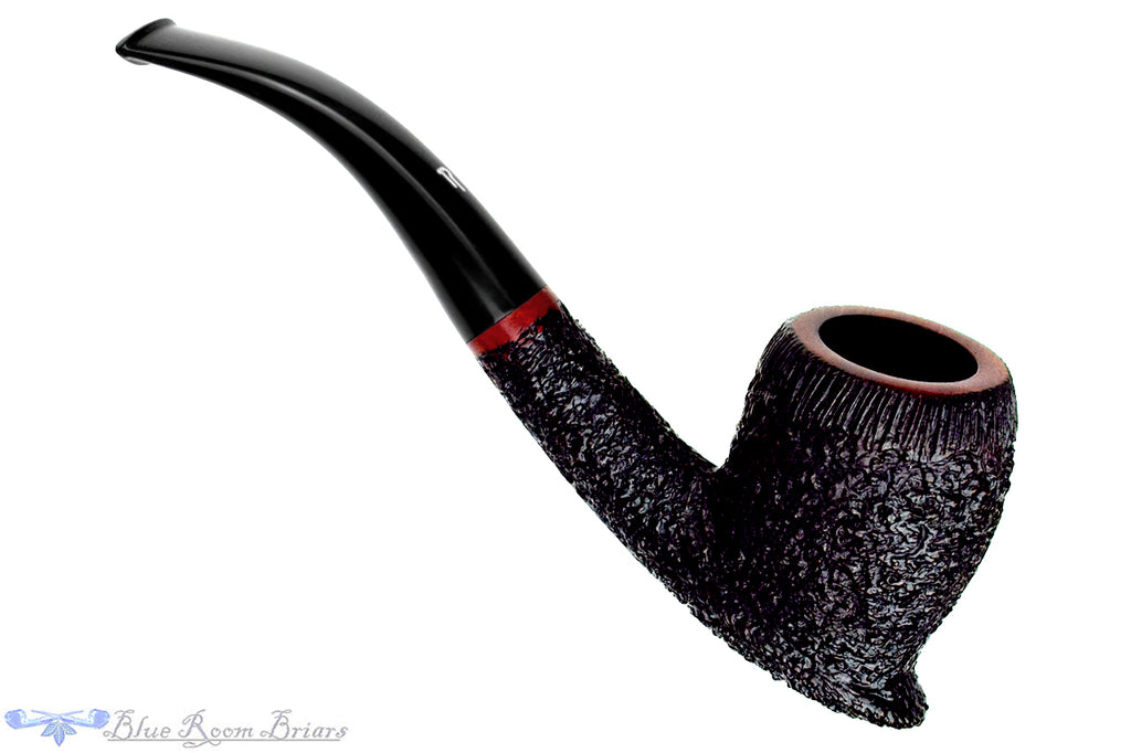 Rinaldo Lithos YY Bent Rusticated Tall Cup and Saucer Estate Pipe