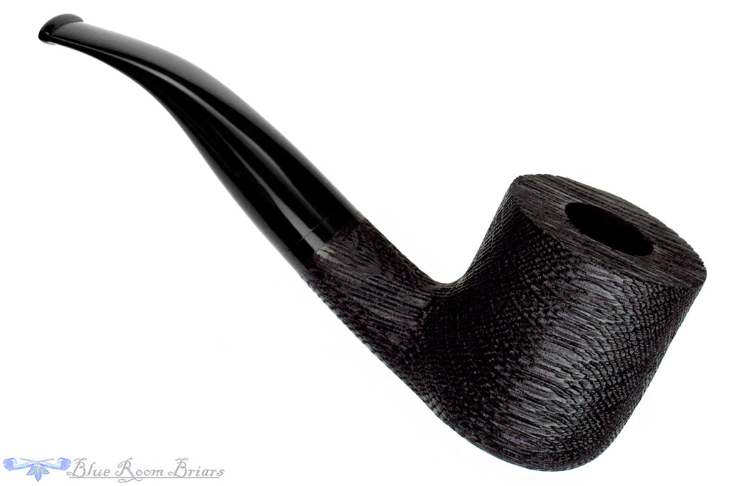 Blue Room Briar is proud to present this Mr. Brog no.112 Large Bent Sandblast Morta Pot (9mm Filter) Estate Pipe