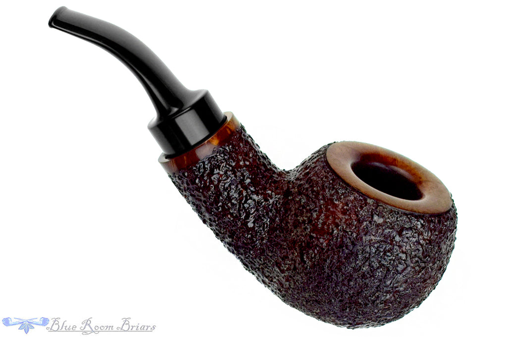 Blue Room Briar is proud to present this Todd Harris Bent Rusticated Cannonball Estate Pipe