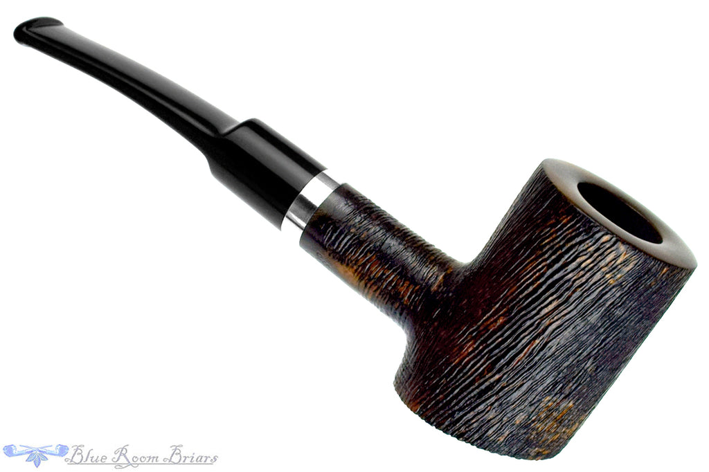 Stanwell Relief 207 Brush Carve Poker (9mm Filter) with Nickel Estate Pipe