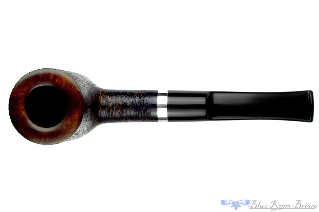 Stanwell Relief 207 Brush Carve Poker (9mm Filter) with Nickel Estate Pipe