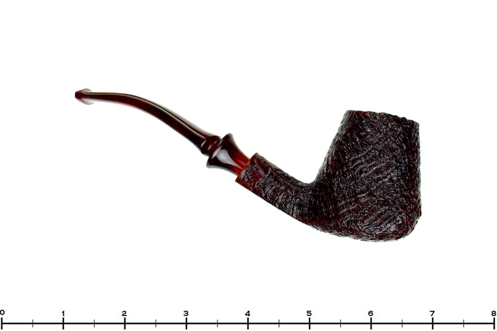 Blue Room Briar is proud to present this Boda Pipe Bent Sandblast Volcano Estate Pipe with Replacement Stem