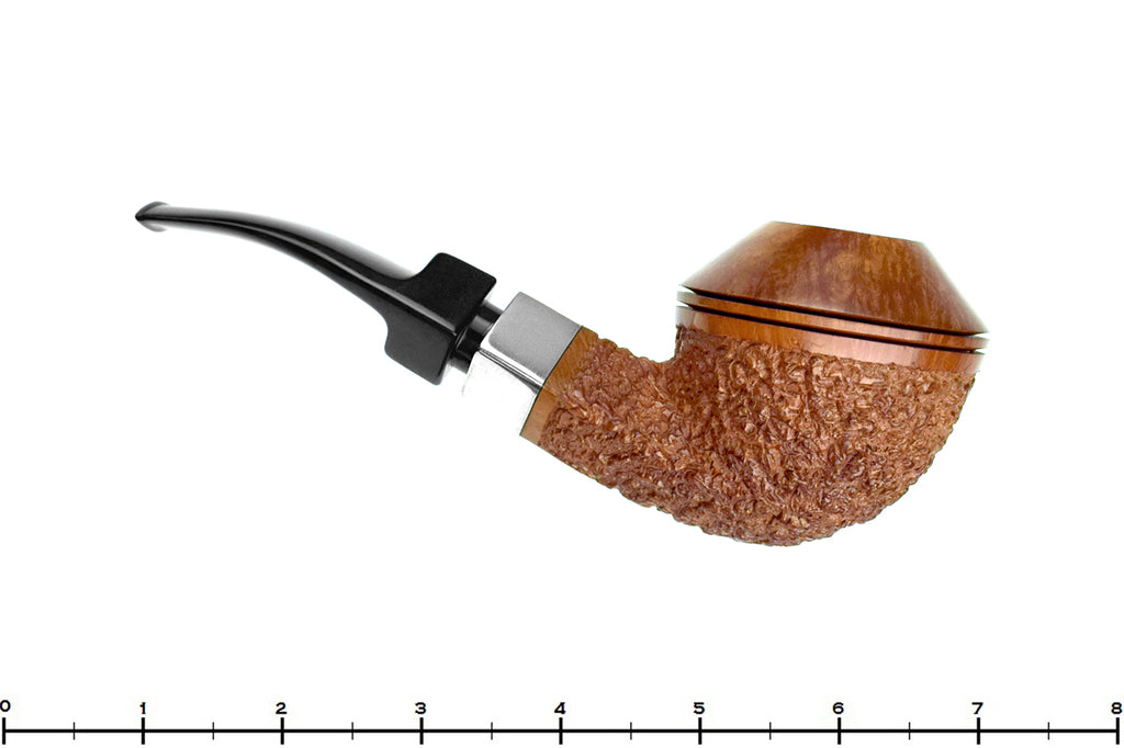 Blue Room Briar is proud to present this Mastra de Paja Ciocco Pesaro Gigante Bent Carved Bulldog with Silver Estate Pipe