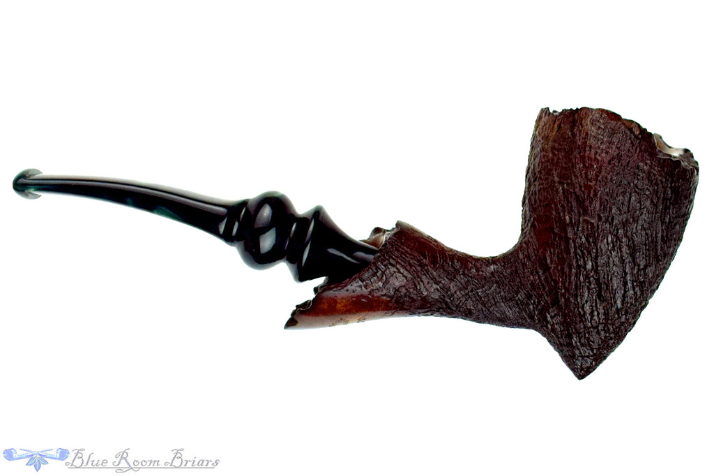 Blue Room Briar is proud to present this Blue Room Briars 5620 Bent Sandblast Freehand with Plateaux Estate Pipe