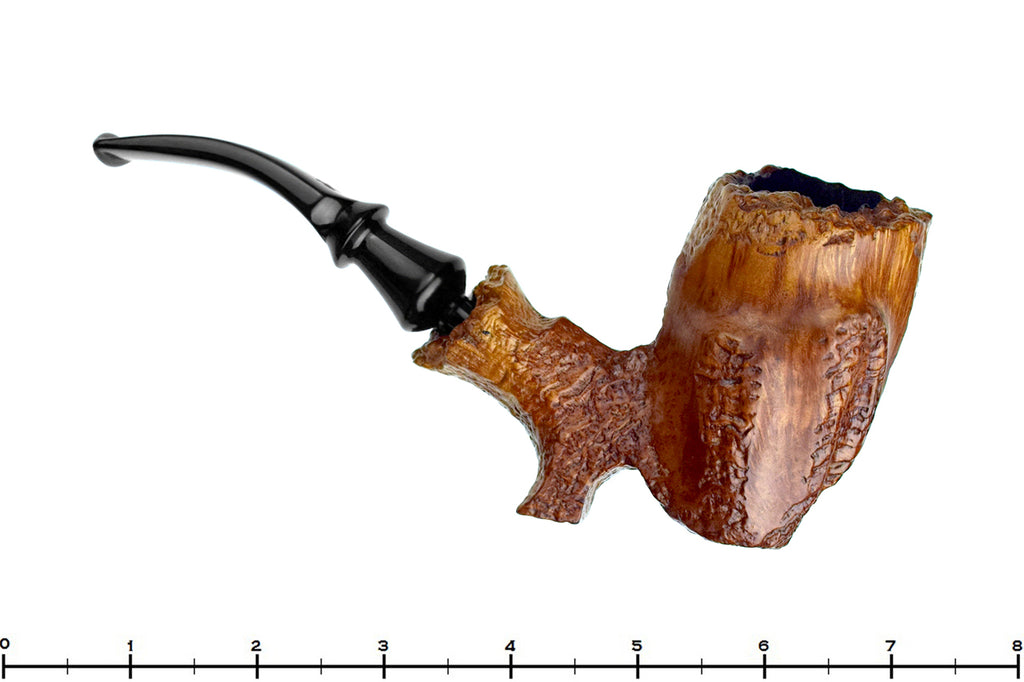 Blue Room Briar is proud to present this Preben Holm Fancy Sandblast Delight Bent Freehand Sitter with Plateaux Estate Pipe