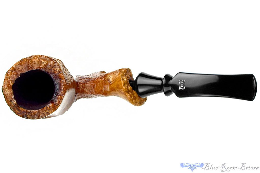 Blue Room Briar is proud to present this Preben Holm Fancy Sandblast Delight Bent Freehand Sitter with Plateaux Estate Pipe