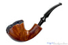 Blue Room Briar is proud to present this Karl Eriksen Flame Grain Bent Freehand with Plateau Estate Pipe