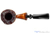 Blue Room Briar is proud to present this Karl Eriksen Flame Grain Bent Freehand with Plateau Estate Pipe