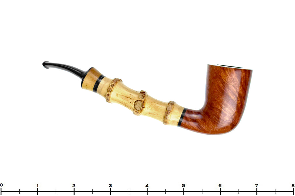 Blue Room Briar is proud to present this Molina Bent Dublin with Bamboo and Burl Estate Pipe