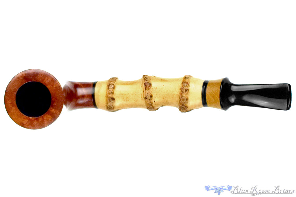 Blue Room Briar is proud to present this Molina Bent Dublin with Bamboo and Burl Estate Pipe