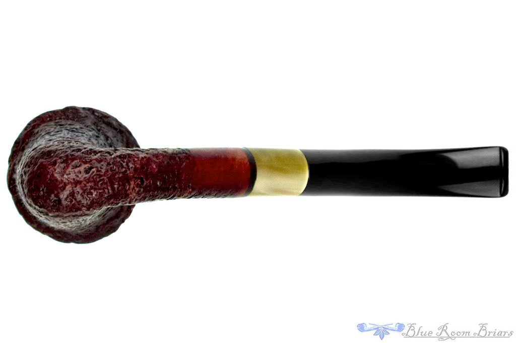 Blue Room Briar is proud to present this Alpha Bent Sandblast Bell Dublin with Acrylic Estate Pipe