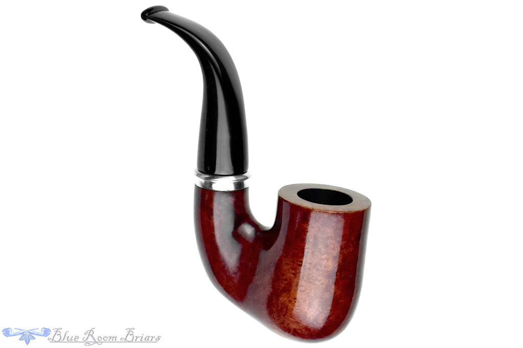 Blue Room Briars is proud to present this Mr. Brog No. 119 Oom Paul (9mm Filter) with Nickel Estate Pipe