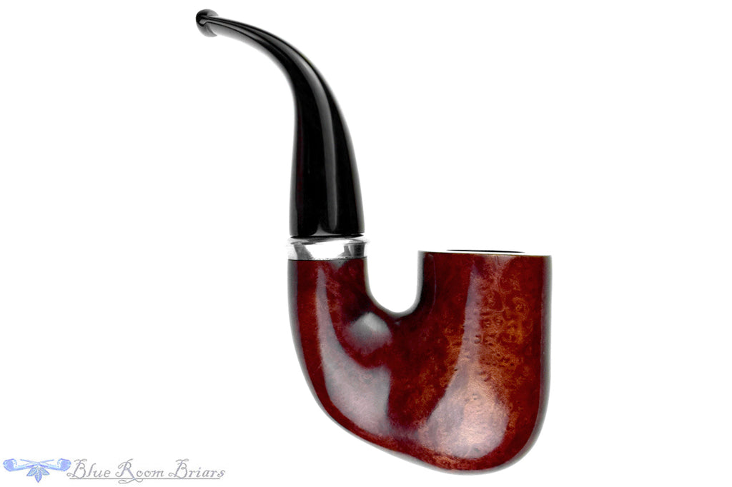 Blue Room Briars is proud to present this Mr. Brog No. 119 Oom Paul (9mm Filter) with Nickel Estate Pipe