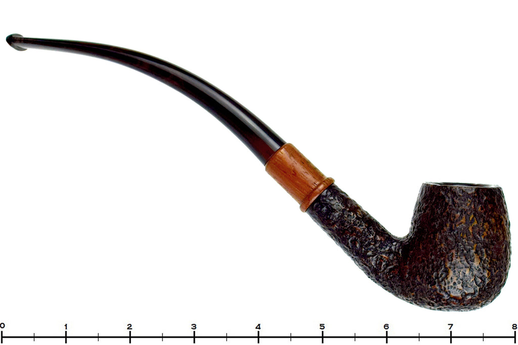 Blue Room Briar is Proud to present this Savinelli Qandale 602 Bent Rusticated Demi-Warden (6mm Filter) with Maple Estate Pipe