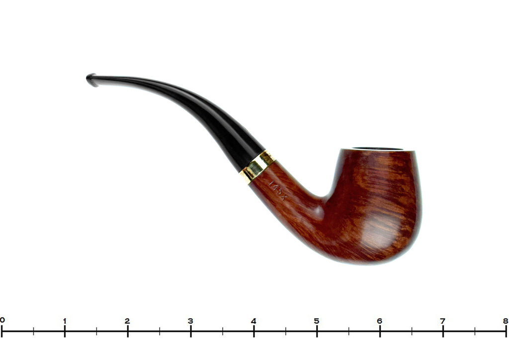 Blue Room Briar is proud to present this Jobey Charcoal Filter 145X Bent Billiard with 14k Gold Filled Band Estate Pipe