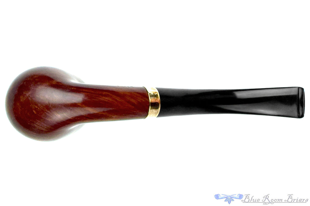Blue Room Briar is proud to present this Jobey Charcoal Filter 145X Bent Billiard with 14k Gold Filled Band Estate Pipe