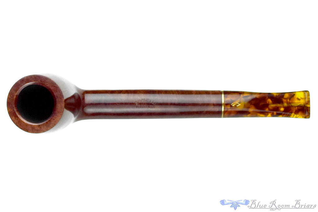 Blue Room Briars is proud to present this Savinelli Tortuga 804 KS Canadian (6mm Filter) with Acrylic Bowl Cap and Brass Estate Pipe
